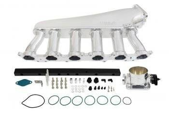 Toyota Lexus 1FZ insugningsrör med gasspjäll och bränslerör