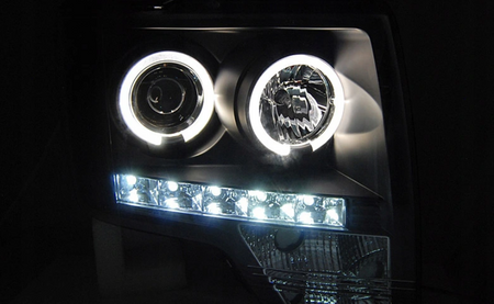 Strålkastarringar Svart för Ford F150 Mk12 08-14