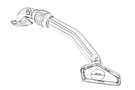 Avgasgrenrör Impreza 95-01 GC8 WRX