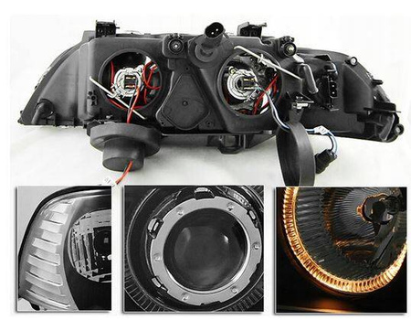 Strålkastare BMW E39 BLACK RINGI