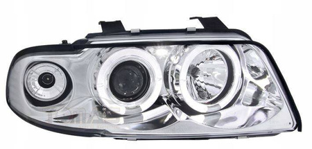 Strålkastare A4 B5 CHROM SENSORS + R