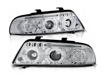 Strålkastare Audi A4 99-00 Ringi Chrome linser