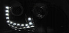 Strålkastare Vw Golf V 5 03-09 led drl svart
