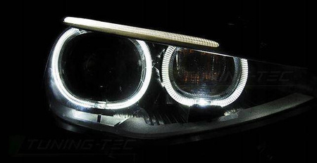 Strålkastare Bmw F20 F21 11-14 led ringlights svart