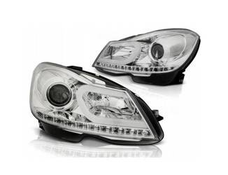 Strålkastare Mercedes W204 11-14 CHROME LED