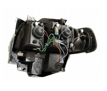 STRÅLKASTARE VW T4 96-03 BUS DAGSLJUS SVART