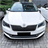 SKODA SUPERB MK3 främre stötfångare spoiler/splitter glänsande svart