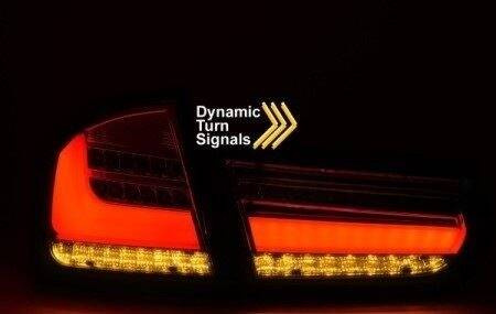 BMW F30 11-15 LED BAR SEQ RED SMOKE strålkastare