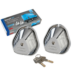 Inbrottssäkra dörrlås för buss- och skåpbilsdörrar