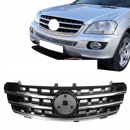 GRILL MERCEDES M-KLASS W164 05-08 SVART KROM
