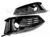 FRONTGRILL TILL AUDI A4 B9 20-24 SPORT BLANK SVART FÖR VERSION MED HALOGENER