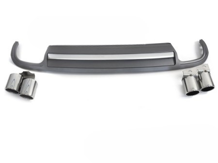 DIFFUSOR FÖR AUDI A4 B8 08-11 SILVER SPORT S STYLE