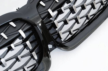 Diamantsvart blank njurgrill BMW G20 G21