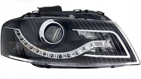 Audi A3 8P BLACK DAYLIGH strålkastare