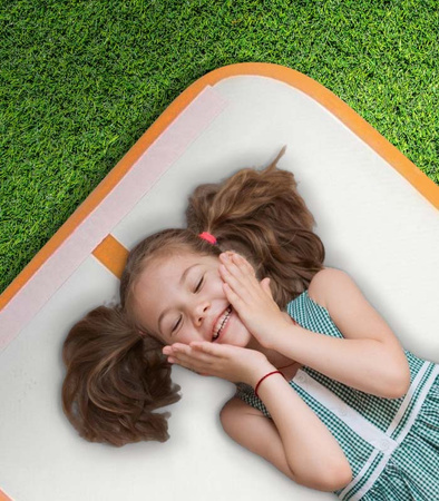 AIRTRACK 3 M ORANGE ACROBATIC TRACK GYMNASTIKMATTA UPPBLASBAR MADRASS STARK PUMP TRÄNINGSVÄSKA KUL FÖR BARN Vuxna