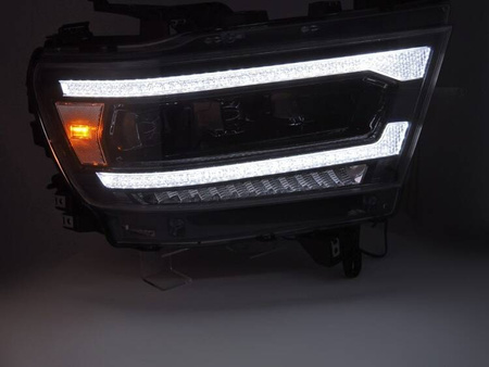 Strålkastare full LED svart för Dodge Ram 19-22