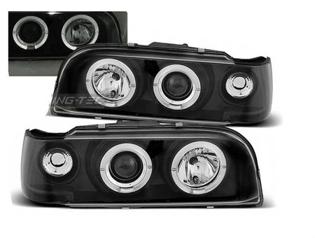 Strålkastarlampor Volvo 850 92-96 ringi svart