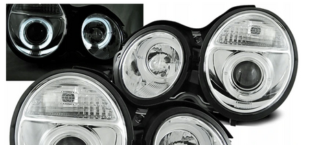 Strålkastare mercedes w210 95-99 e-klass ring krom