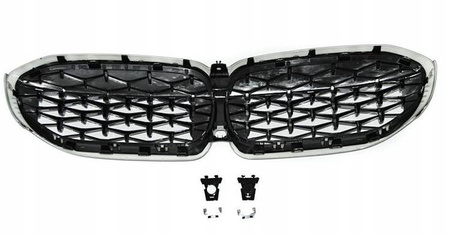 Diamantsvart blank njurgrill BMW G20 G21