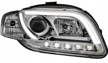 Strålkastare Audi A4 B7 Led Rör Chro