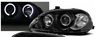 Honda Civic VI BLACK RING strålkastare