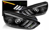 Ford Focus III mk3 15-18 svarta drl led dts lampor