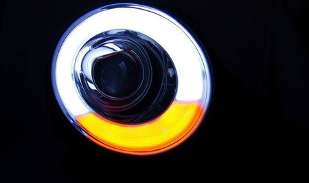 Mini Cooper strålkastare 06-14 Svart Led Rör