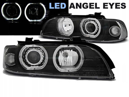 Strålkastare BMW E39 95-03 Svart Ring LED Depo