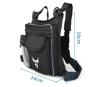 Väst med motocentrisk väska