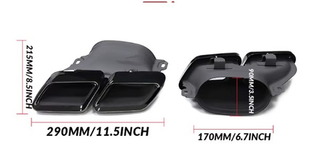 Avgasljuddämpare Mercedes W213, GLC X253 svart