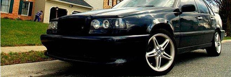 Strålkastarlampor Volvo 850 92-96 ringi svart