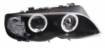 Strålkastare BMW E46 RINGI BLACK Seda strålkastare