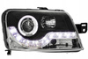 Strålkastare Fiat Panda 03- Svart Led