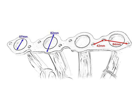 Avgasgrenrör Chevrolet Big Block 396 402 427