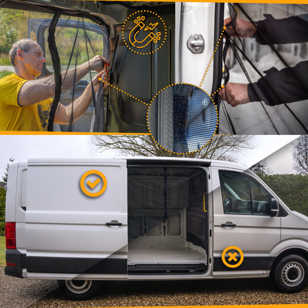 Mercedes-Benz Sprinter II W906 | NCV3 2006-2018 myggnät för skjutdörr