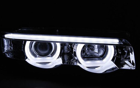 Strålkastare Bmw E38 94-01 Ringi 3d Led Krom