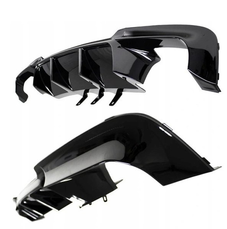 DYFUZOR BMW F10 F11 10- LOOK M5 DUET GLOSSY BLACK