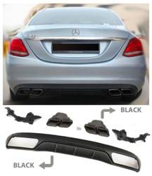 DIFFUSOR MERCEDES W205 LOOK AMG C63 STANDARD