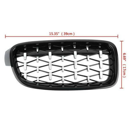 GRILL (NJURAR) BMW F30/F31 DIAMEND LOOK SVART KROM