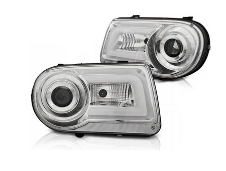 Chrysler 300c 05-10 Led-strålkastare med kromrör
