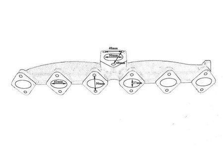 Avgasgrenrör BMW E60 E61 E65 X5 3.0d 2.5d