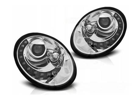 Strålkastare Vw New Beetle 06-12 Led Krom