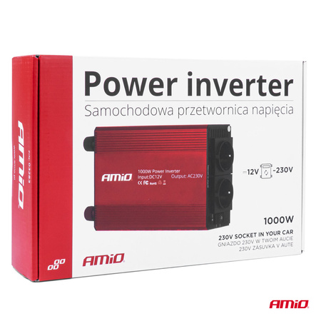 Przetwornica samochodová prądu 12V 230V 1000W