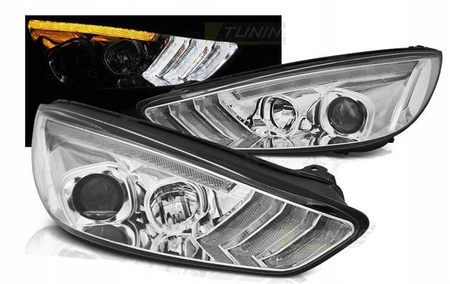 Ford Focus III mk3 15-18 krom drl led dts lampor