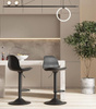 BARSTOL, EKO LÄDER, ROTERANDE BARSTOL, SVART, MODERN DESIGN KÖK