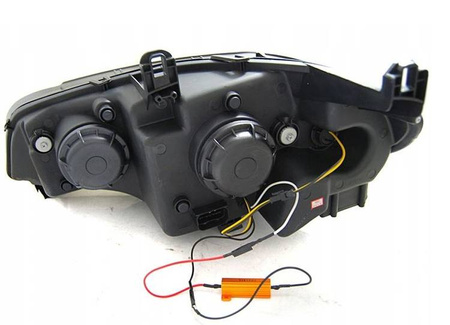 Strålkastare BMW X5 E70 07-13 DRL BLACK 3D