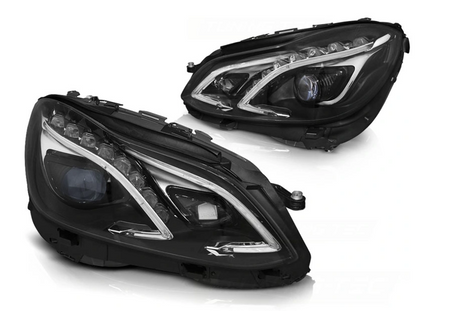 LAMPOR MERCEDES W212 13-16 SVART DRL FULL LED LIFT