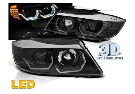 Bmw E90 E91 05-08 3d led svarta ringljus