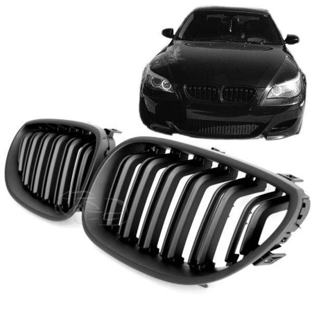 GRILL (NJURAR) BMW E60 E61 03-10 LOOK M5 SVART MATT