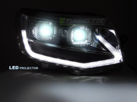 LED TUBE LIGHT BLACK DRL SEQ strålkastare för VW T6 2015-2019